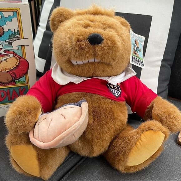 Land’s End Gund 1996 Kid Kodiak Authentic Rugby Bear Vintage - Picture 1 of 11